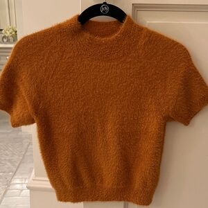 Pilcro Cozy Orange Turtleneck Sweater